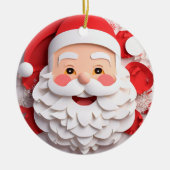 Weihnachtsfeiertag im 3D-Stil Keramik Ornament (Vorne)
