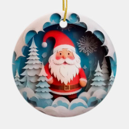 Weihnachtsfeiertag im 3D-Stil Keramik Ornament