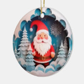 Weihnachtsfeiertag im 3D-Stil Keramik Ornament (Links)