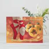 Weihnachtsfeiertag im Ballett Feiertagskarte (Stehend Vorderseite)