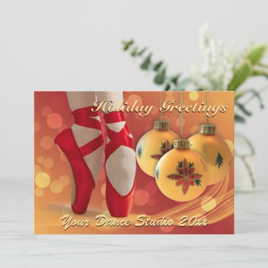 Weihnachtsfeiertag im Ballett Feiertagskarte (Stehend Vorderseite)