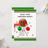 Weihnachtsfeiertag im Basketball Karte (Vorderseite/Rückseite Beispiel)