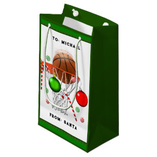 Weihnachtsfeiertag im Basketball Kleine Geschenktüte