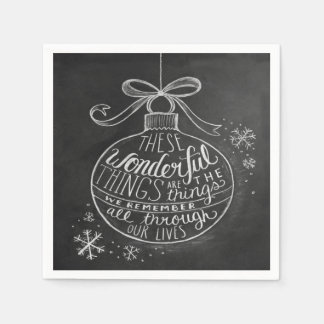 Weihnachtsfeiertag im Chalkboard Ornament Napkins Serviette