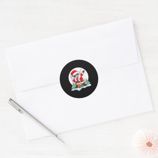 Weihnachtsfeiertag im Dabbing Weihnachten Runder Aufkleber (Umschlag)