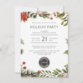 Weihnachtsfeiertag im Firmenlogo - Party Einladung (Vorderseite)