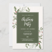 Weihnachtsfeiertag im Foliage Frame Einladung (Vorderseite)