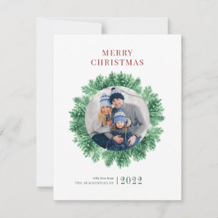 Weihnachtsfeiertag im Foto Mitteilungskarte