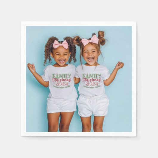 Weihnachtsfeiertag im Foto Serviette (Vorderseite)