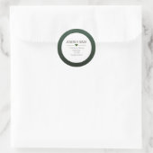 Weihnachtsfeiertag im grünen Herzen - Rücksendeadr Runder Aufkleber (Tasche)