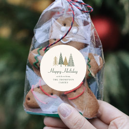 Weihnachtsfeiertag im Grünen Runder Aufkleber