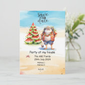Weihnachtsfeiertag im Juli Einladung (Stehend Vorderseite)
