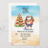 Weihnachtsfeiertag im Juli Einladung (Vorne/Hinten)