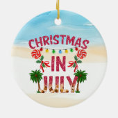 Weihnachtsfeiertag im Juli Keramik Ornament (Hinten)