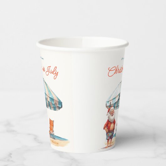 Weihnachtsfeiertag im Juli Sommer Party Pappbecher (Links)