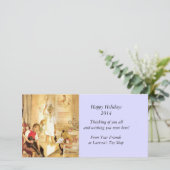 Weihnachtsfeiertag im Kinderzimmer Feiertagskarte (Stehend Vorderseite)