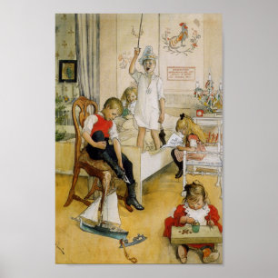 Weihnachtsfeiertag im Kinderzimmer Poster