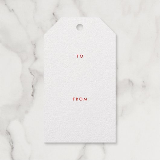 Weihnachtsfeiertag im modernen Stil Geschenkanhänger (Rückseite)