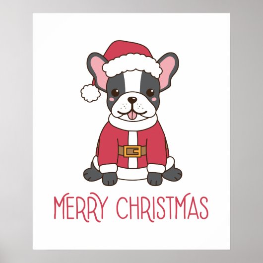 Weihnachtsfeiertag im Mops Poster (Vorne)