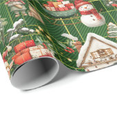 Weihnachtsfeiertag im niedlichen Weihnachtsmann Geschenkpapier (Rolleneckpunkt)
