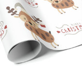 Weihnachtsfeiertag im niedlichen Weihnachtsmann Geschenkpapier (Rolleneckpunkt)