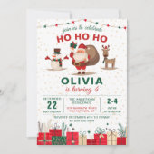 Weihnachtsfeiertag im Party Einladung (Vorderseite)