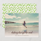 Weihnachtsfeiertag im Sand Beach-Foto Feiertagskarte (Vorne/Hinten)