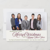 Weihnachtsfeiertag im Unternehmen 2 Fotokarte Feiertagskarte (Vorderseite)