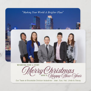 Weihnachtsfeiertag im Unternehmen 2 Fotokarte Feiertagskarte