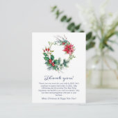 Weihnachtsfeiertag im Unternehmen dank Karte (Stehend Vorderseite)