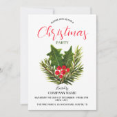 Weihnachtsfeiertag im Unternehmen - Festsamsbüros Einladung (Vorderseite)