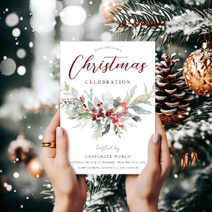 Weihnachtsfeiertag im Unternehmen - Festsamsbüros Einladung