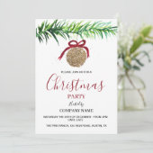 Weihnachtsfeiertag im Unternehmen - Festsamsbüros Einladung (Stehend Vorderseite)