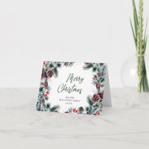 Weihnachtsfeiertag im Unternehmen Rustikaler Gruß Feiertagskarte