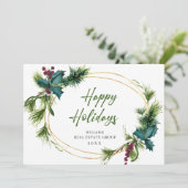 Weihnachtsfeiertag im Unternehmen Rustikaler Gruß Feiertagskarte (Stehend Vorderseite)