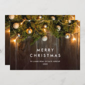 Weihnachtsfeiertag im Unternehmen Rustikaler Gruß Feiertagskarte (Vorne/Hinten)