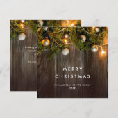 Weihnachtsfeiertag im Unternehmen Rustikaler Gruß Feiertagskarte (Vorne/Hinten)