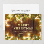 Weihnachtsfeiertag im Unternehmen Rustikaler Gruß Feiertagskarte (Vorne/Hinten)