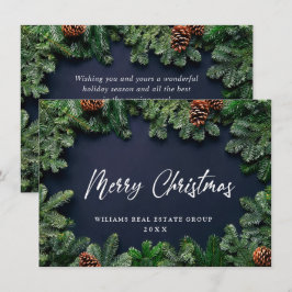 Weihnachtsfeiertag im Unternehmen Rustikaler Gruß Feiertagskarte