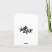 Weihnachtsfeiertag im Unternehmen Rustikaler Gruß Feiertagskarte (Rückseite)