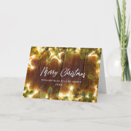 Weihnachtsfeiertag im Unternehmen Rustikaler Gruß Feiertagskarte