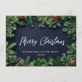 Weihnachtsfeiertag im Unternehmen Rustikaler Gruß Feiertagskarte (Vorderseite)