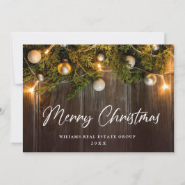 Weihnachtsfeiertag im Unternehmen Rustikaler Gruß Feiertagskarte