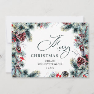 Weihnachtsfeiertag im Unternehmen Rustikaler Gruß Feiertagskarte