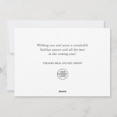 Weihnachtsfeiertag im Unternehmen Rustikaler Gruß Feiertagskarte (Rückseite)