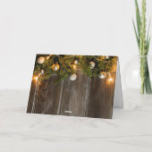 Weihnachtsfeiertag im Unternehmen Rustikaler Gruß Feiertagskarte (Rückseite)