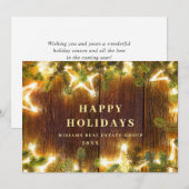 Weihnachtsfeiertag im Unternehmen Rustikaler Gruß Feiertagskarte (Vorne/Hinten)