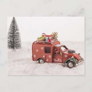 Weihnachtsfeiertag im Vintage-Stil   Postkarte