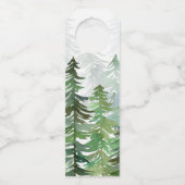 Weihnachtsfeiertag im Wald Flaschenanhänger (Rückseite)