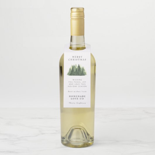 Weihnachtsfeiertag im Wald Flaschenanhänger (Auf Flasche)